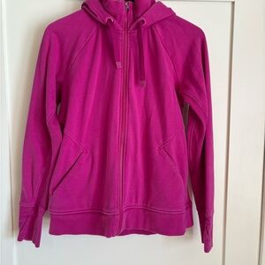 Athleta Magenta Zip-Up Hoodie